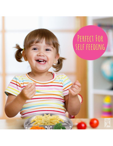 Platos Divididos Acero Inoxidable Elk y Amigos 4 Unidades