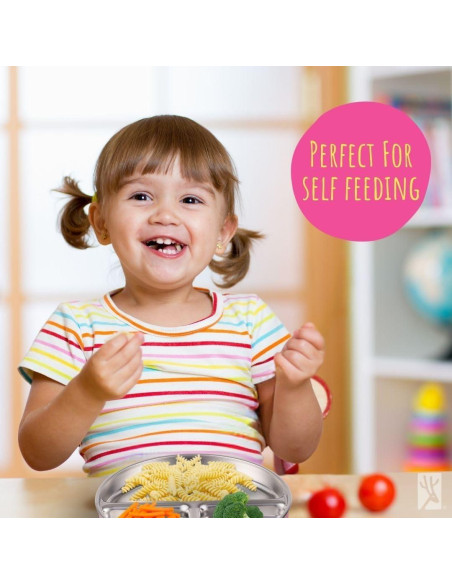 Platos Divididos Acero Inoxidable Elk y Amigos 4 Unidades