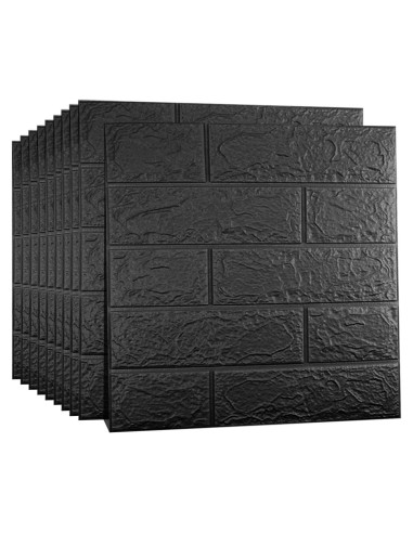 Paneles de Pared 3D Sodeno Negros 10 PCS 1.35 m Espuma PE