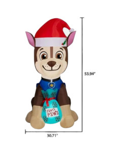 Inflable Navidad Paw Patrol Chase Gemmy 78x98x137 cm 2