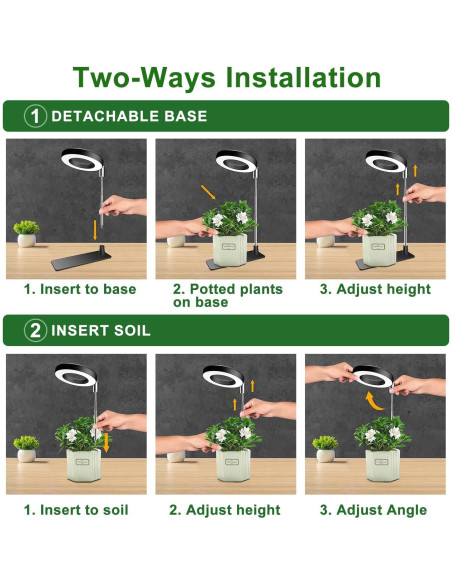 Luz de Crecimiento Aokrean BL-C10A 48 LEDs Espectro Completo