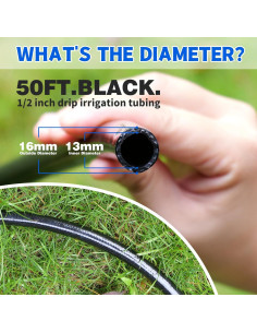 Tubo de Riego por Goteo 15m Riboud 1/2 Pulgada Accesorios 2