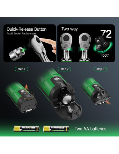 Llave de Torque Digital LLAVETOR dt22 3-60 N.m con Buzzer y LED