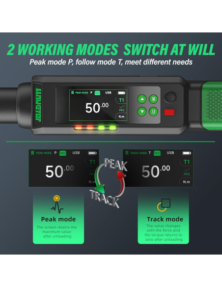 Llave de Torque Digital LLAVETOR dt22 3-60 N.m con Buzzer y LED