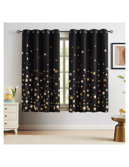 Cortinas Blackout Treatmentex Estrellas Doradas 127x160 cm Cortinas Blackout Treatmentex Estrellas Doradas 127x160 cm
