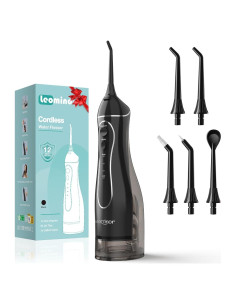 Irrigador Dental Portátil Leominor 300ML IPX7 Recargable Negro