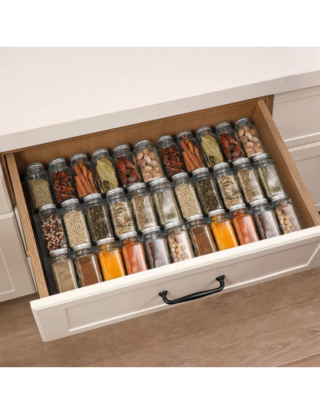 Tarros de Especias de Vidrio AOZITA 24 Pcs 118ml Cuadrados