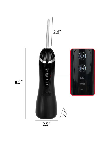 Irrigador Oral Portátil Boicafe YMXXYQ Negro 3 Modos 4 Puntas