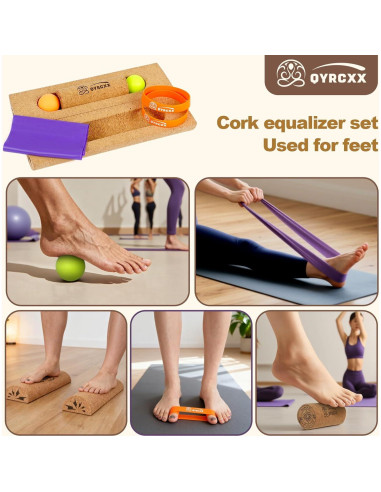 Tabla de Equilibrio de Corcho QYRCXX 30cm - Fortalecedor de Pies