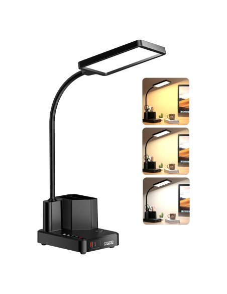 Lámpara de Escritorio COZOO LED con Cargador USB y Organizador Lámpara de Escritorio COZOO LED con Cargador USB y Organizador