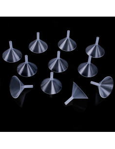 Pequeños Embudos de Plástico Transparente Super Z Outlet - Paquete de 12 2