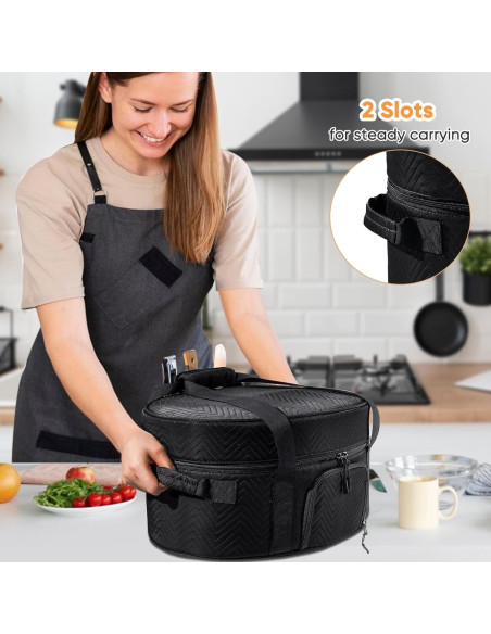 Bolsa de Transporte Aislada BAGSPRITE para Olla de Cocción Lenta 6-8 Qt
