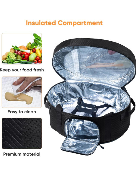 Bolsa de Transporte Aislada BAGSPRITE para Olla de Cocción Lenta 6-8 Qt