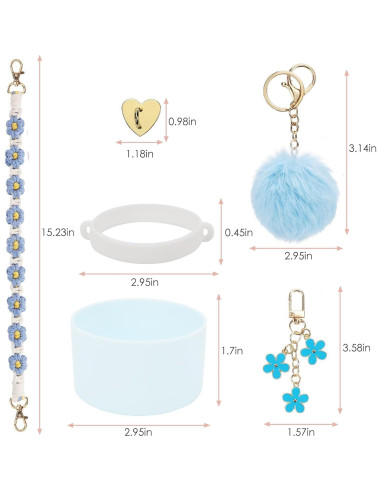 Juego de Accesorios Owala 6 Piezas para Botella 0.71L Azul