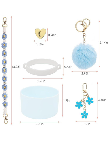 Juego de Accesorios Owala 6 Piezas para Botella 0.71L Azul