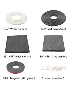 Kit Pantalla Ajustable Mosquitos ZemHome 500 cm Blanco 2