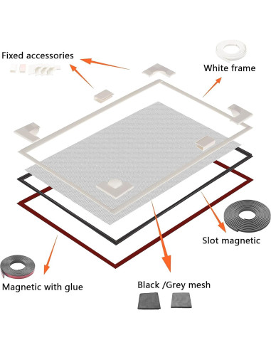 Kit Pantalla Ajustable Mosquitos ZemHome 500 cm Blanco