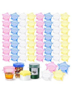 60 Tapas de Silicona Estirables Nuogo 6.5-8.4 cm Reutilizables