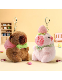Llavero de Peluche Capibara Dexprosy - 2 Unidades Marrón 2