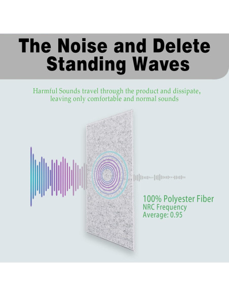 Paquete de 6 Paneles Acústicos ENSEPST 40x80 cm Gris Plateado