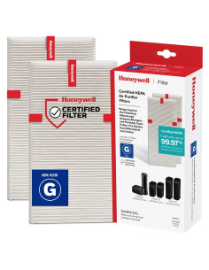Filtro de Aire HEPA G Honeywell - Paquete de 2 Filtros para Purificadores