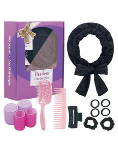 Rulos de Terciopelo Sin Calor PetalPursuit 180 cm Negro