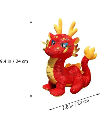 Muñeco de Peluche Dragón Chino Alipis 24cm Año Nuevo 2024