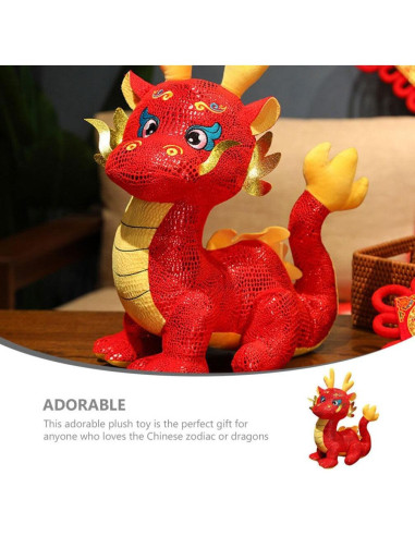 Muñeco de Peluche Dragón Chino Alipis 24cm Año Nuevo 2024