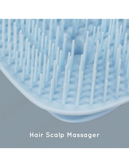 Cepillo de Champú Ergonomico Ecoed Azul para Masaje y Exfoliación