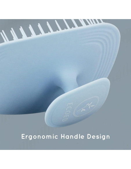 Cepillo de Champú Ergonomico Ecoed Azul para Masaje y Exfoliación