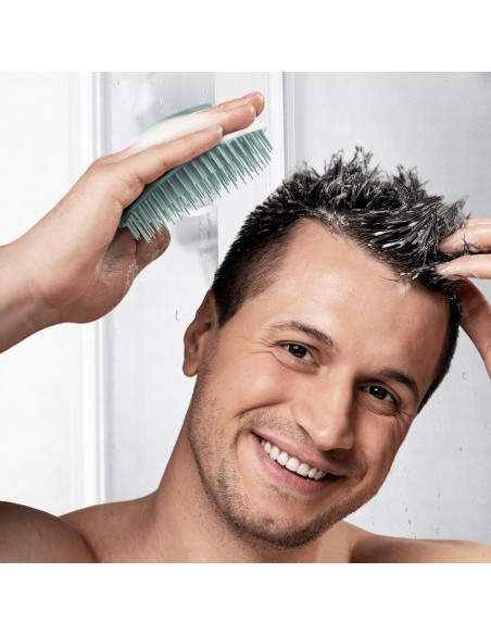 Cepillo de Champú Ergonomico Ecoed Azul para Masaje y Exfoliación