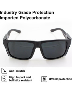 Gafas de Seguridad JING LEI UV400 con Escudos Laterales Removibles 2