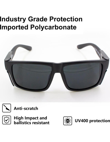 Gafas de Seguridad JING LEI UV400 con Escudos Laterales Removibles
