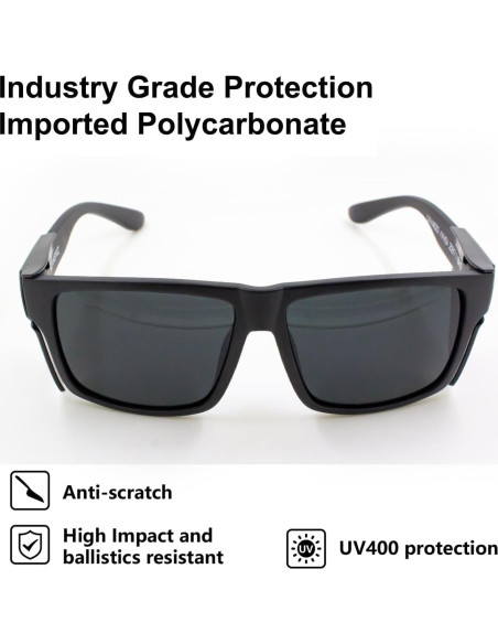 Gafas de Seguridad JING LEI UV400 con Escudos Laterales Removibles