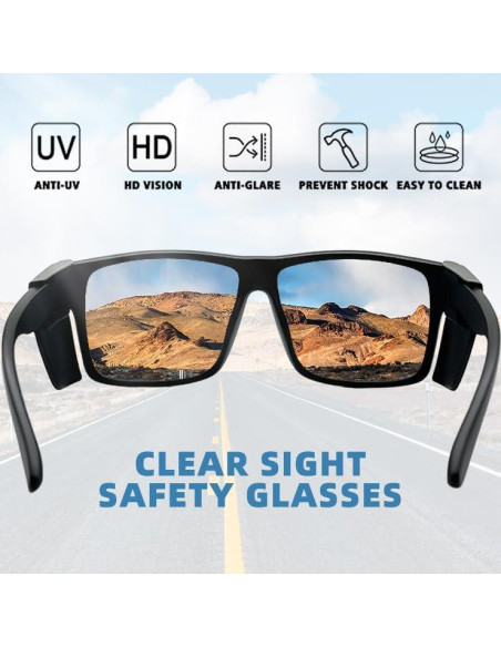 Gafas de Seguridad JING LEI UV400 con Escudos Laterales Removibles