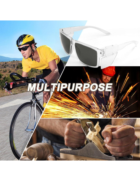 Gafas de Seguridad JING LEI UV400 con Escudos Laterales Removibles