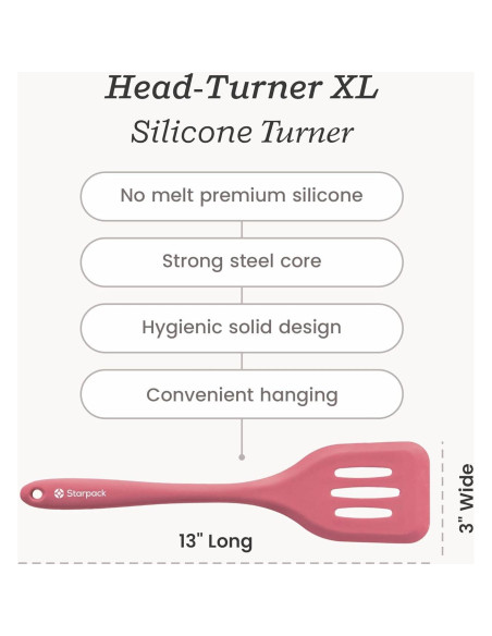 Espátula de Silicona StarPack Home XL Rosa Terroso 34.3 cm