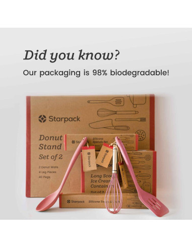 Espátula de Silicona StarPack Home XL Rosa Terroso 34.3 cm