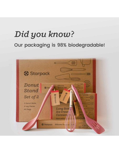 Espátula de Silicona StarPack Home XL Rosa Terroso 34.3 cm