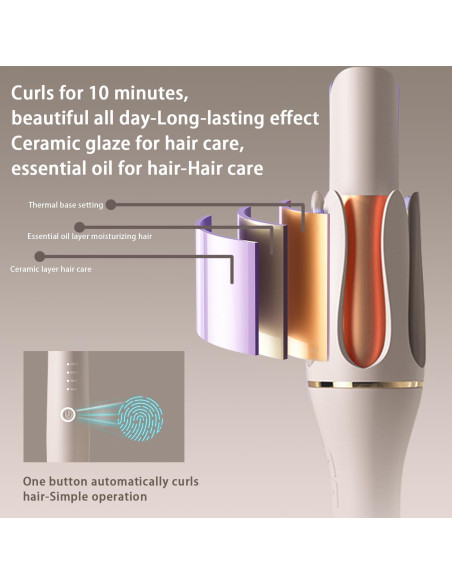 Plancha de Rizar Automática ZEOEZHBI 1" Oro con 4 Temperaturas Plancha de Rizar Automática ZEOEZHBI 1" Oro con 4 Temperaturas