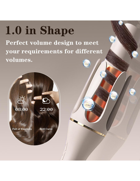 Plancha de Rizar Automática ZEOEZHBI 1" Oro con 4 Temperaturas Plancha de Rizar Automática ZEOEZHBI 1" Oro con 4 Temperaturas