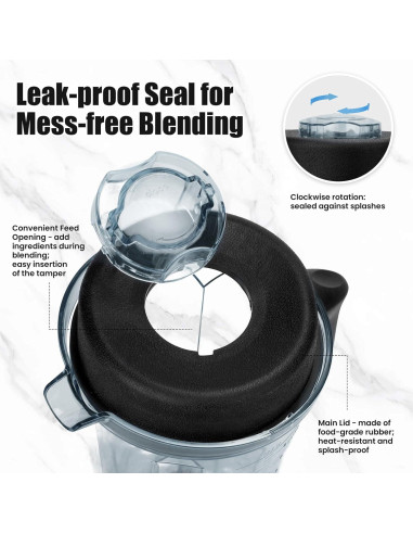 Jarra de Licuadora Revorit 64oz con Cuchillas Duales y Llave