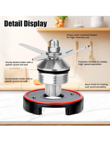 Jarra de Licuadora Revorit 64oz con Cuchillas Duales y Llave