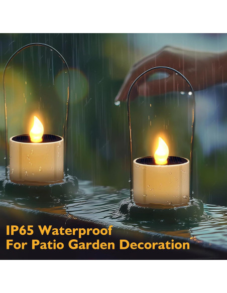 Velas Solares LED PChero Impermeables para Exterior - Paquete de 6 Velas Solares LED PChero Impermeables para Exterior - Paquete de 6