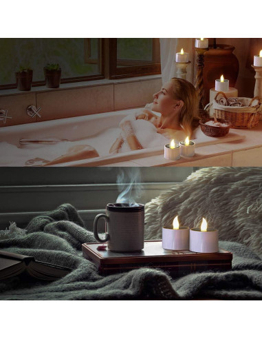 Velas Solares LED PChero Impermeables para Exterior - Paquete de 6