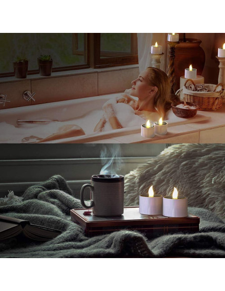 Velas Solares LED PChero Impermeables para Exterior - Paquete de 6 Velas Solares LED PChero Impermeables para Exterior - Paquete de 6