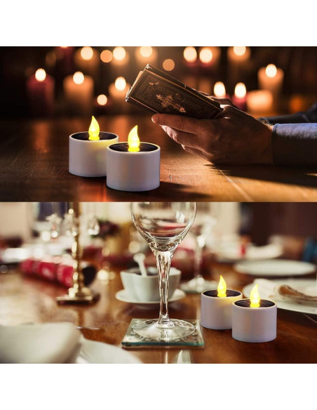 Velas Solares LED PChero Impermeables para Exterior - Paquete de 6 Velas Solares LED PChero Impermeables para Exterior - Paquete de 6