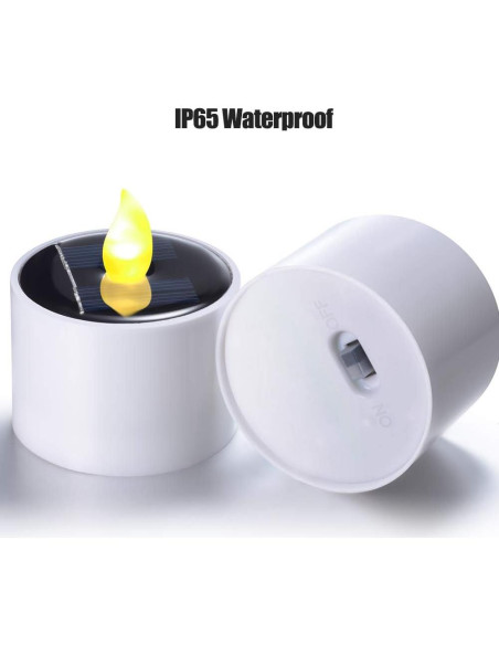 Velas Solares LED PChero Impermeables para Exterior - Paquete de 6 Velas Solares LED PChero Impermeables para Exterior - Paquete de 6