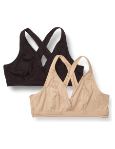 Sostenes de Maternidad y Lactancia Playtex Cruzados Sin Aros - Paquete de 2