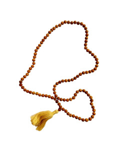 Mala de Oración Japa 108 Cuentas Sándalo Tibetano 5-6 mm